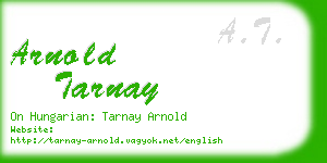 arnold tarnay business card